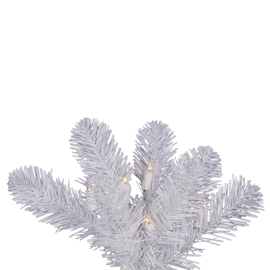 6.5 ft White Pencil Pine Christmas Tree with Clear Lights K76646