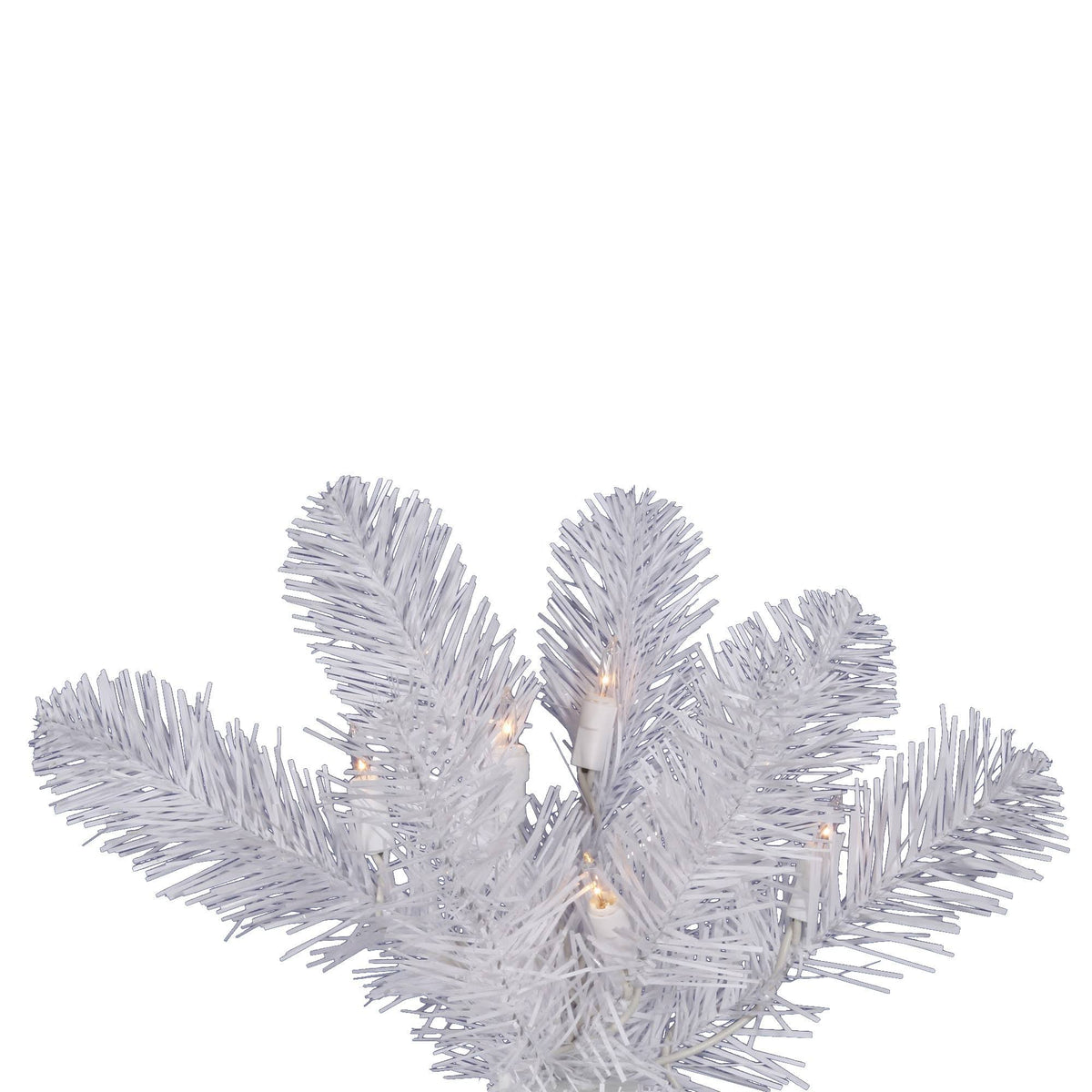 6.5 ft White Pencil Pine Christmas Tree with Clear Lights K76646