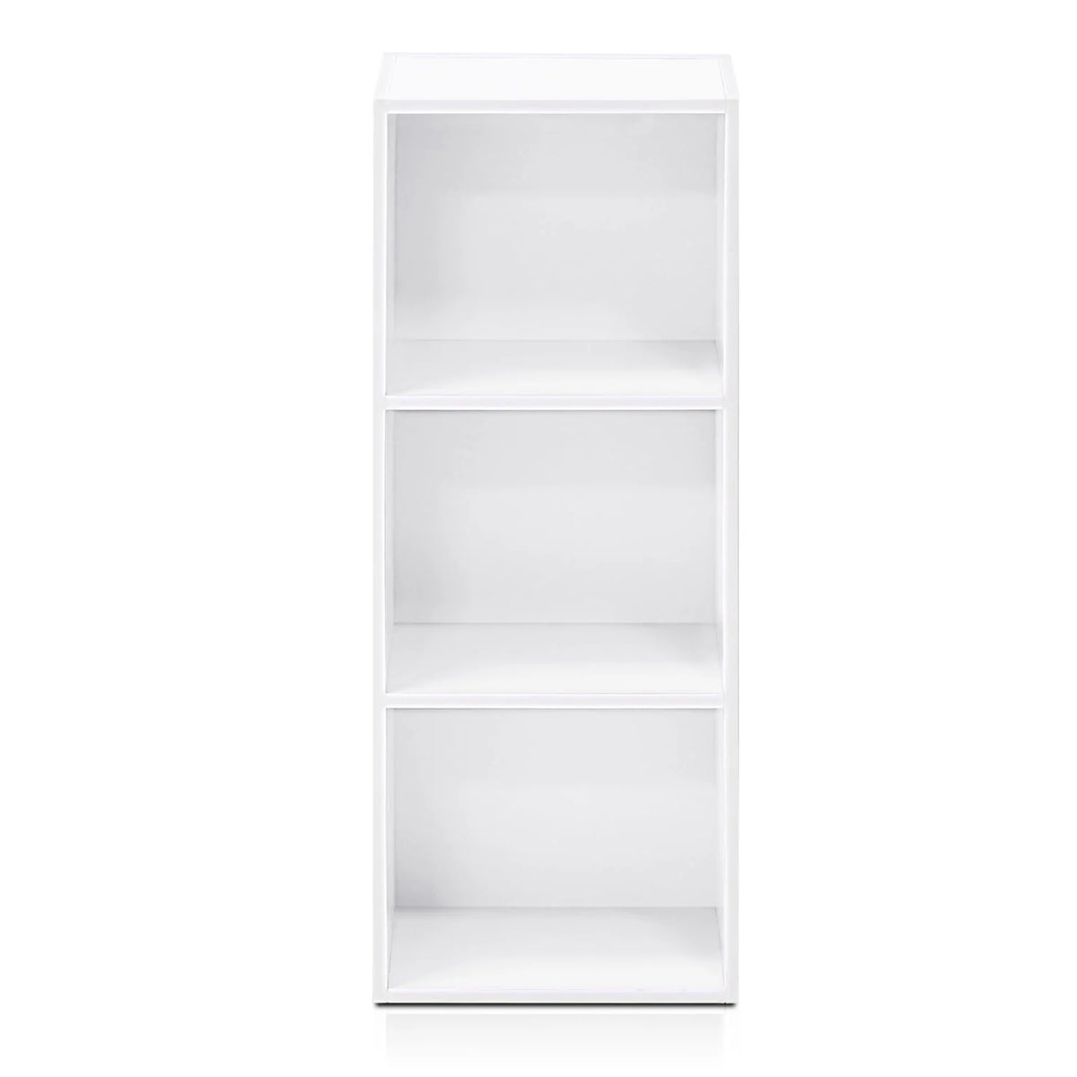 White 3 Tier Open Shelf Bookcase H2115