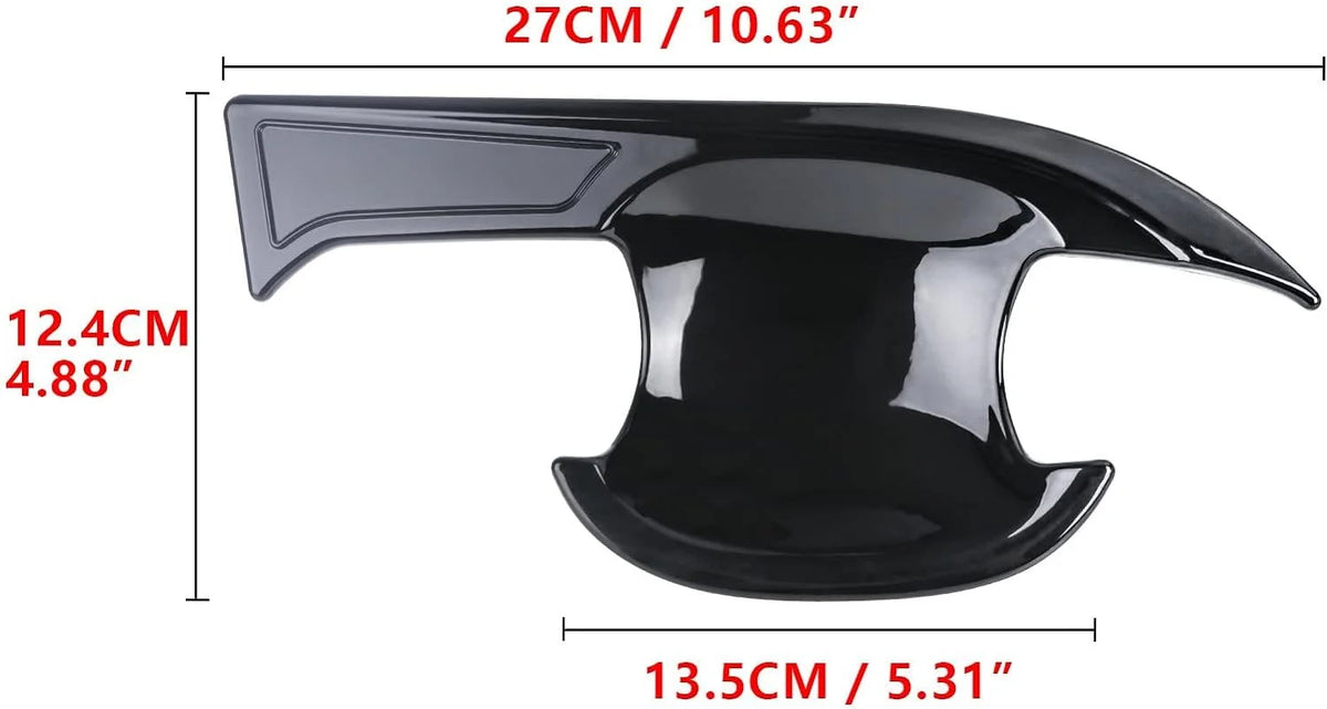 Glossy Black Exterior Door Handle Bowl Cover Trim Z65017