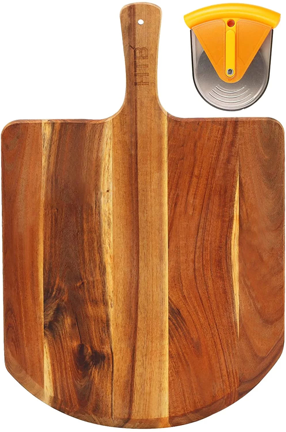 Acacia Wood Pizza Board With Cutter A93972