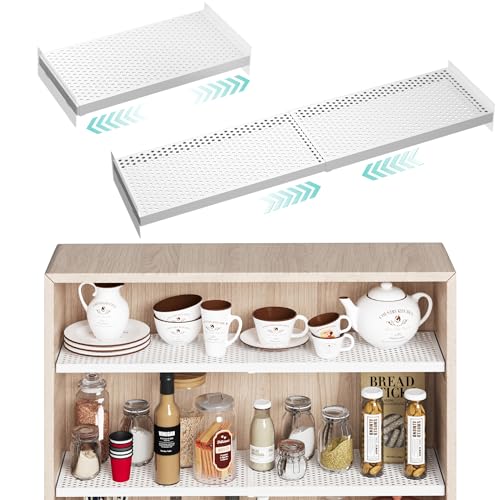 2Pack Expandable Metal Closet Shelf Organizer K65554