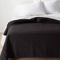 Heavyweight Linen Blend Quilt Washed Black V78303