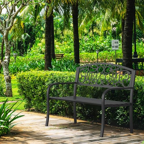 Heavy-Duty Weatherproof Metal Garden Bench G938400