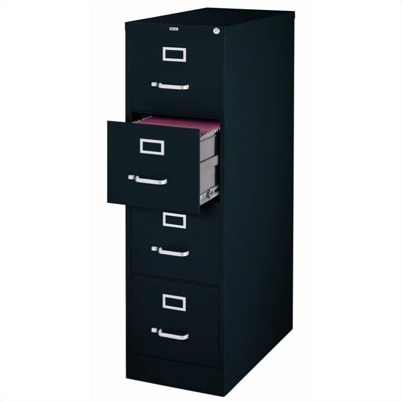 2 Drawer and 4 Drawer Black File Cabinet L6643