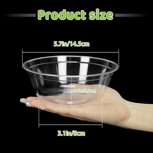 70 Pack 14oz Clear Plastic Bowls K370102