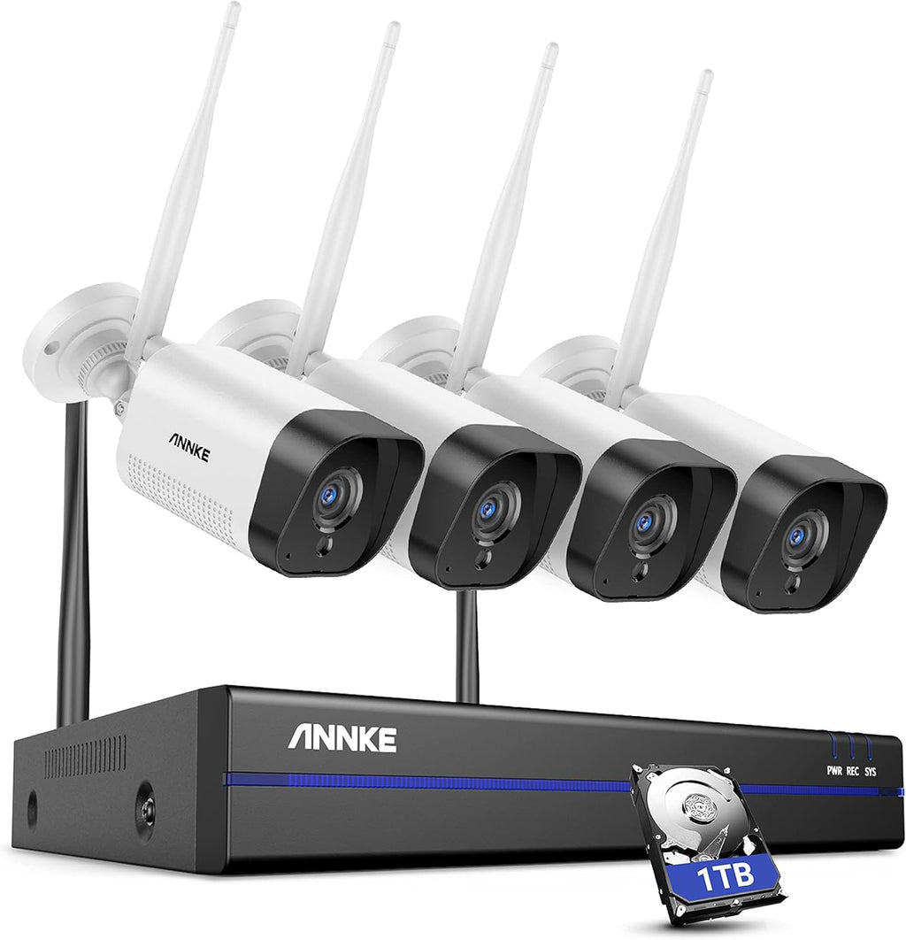 8CH Wireless Security Camera System with 1TB HDD and 4 1080P Outdoor Cameras C414929