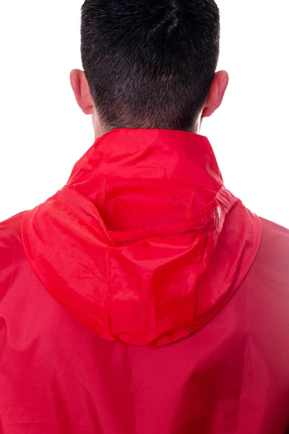 Red Water Resistant Windbreaker Jacket with Hood (L) I7660