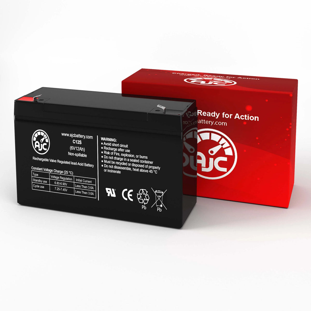 6V 12Ah Sealed Lead Acid Battery V144