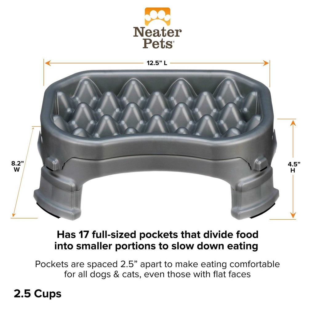 Raised Slow Feeder Dog Bowl D760
