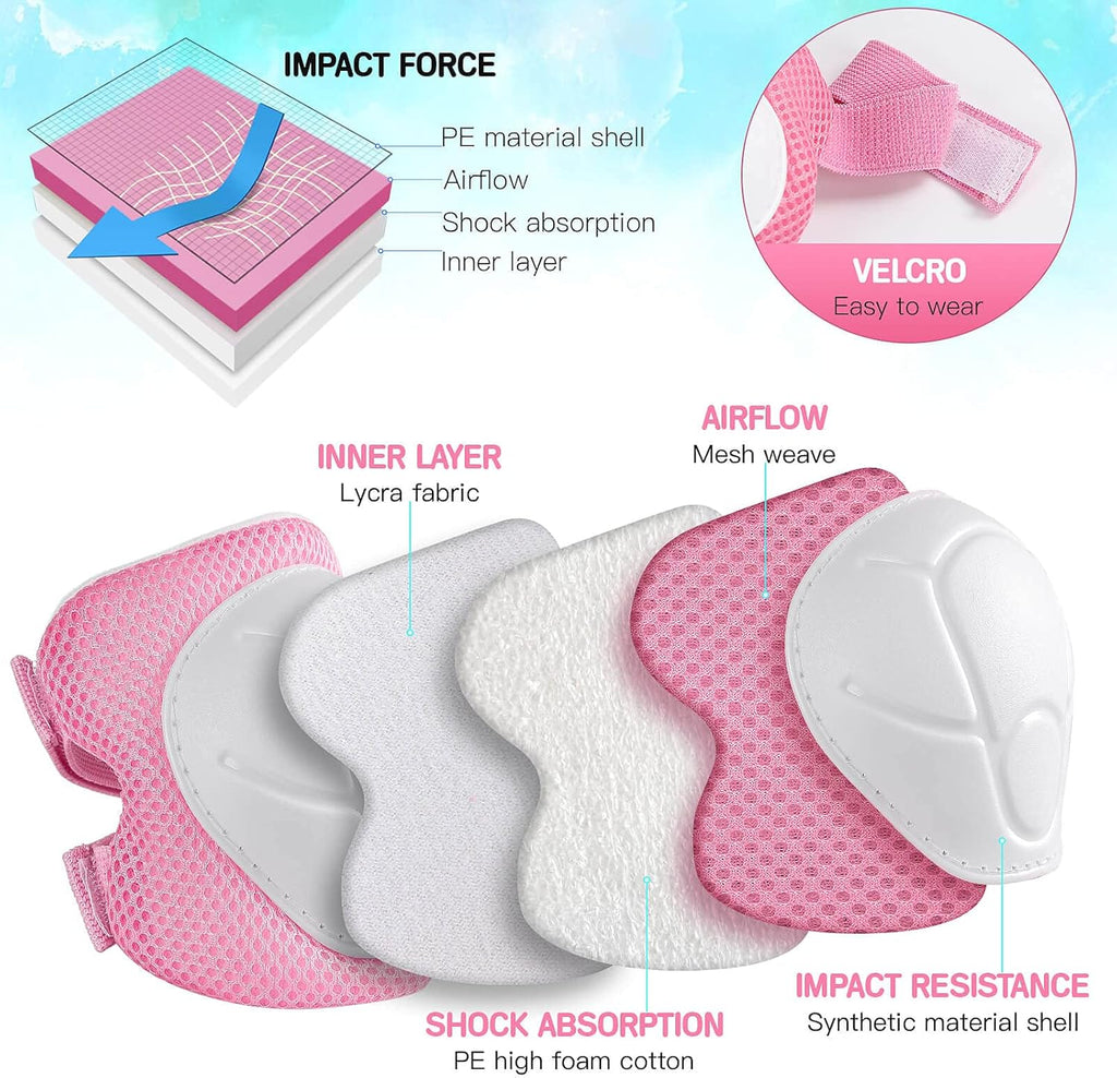 Adjustable Helmet Knee Pads Elbow Pads Wrist Guards Protective Gear Set U1760