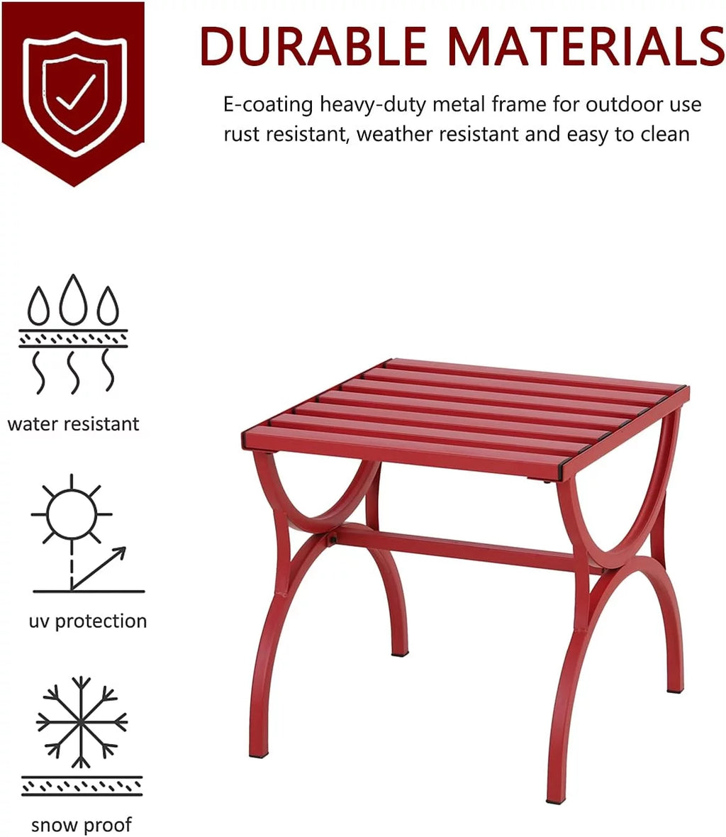 Square Steel Outdoor Patio Side Table L1169