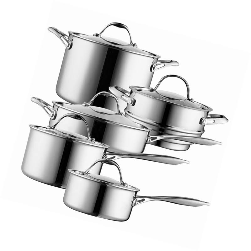 10 Piece Multi-Ply Clad Stainless Steel Cookware Set N783511