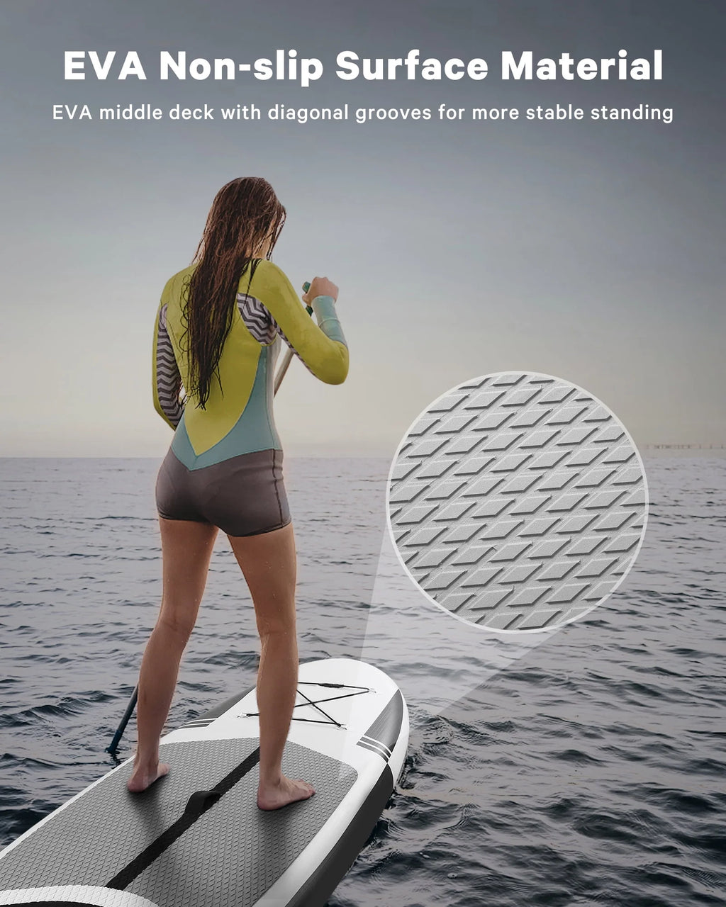 10 Ft. Inflatable Stand up Paddle Board with Backpack V200