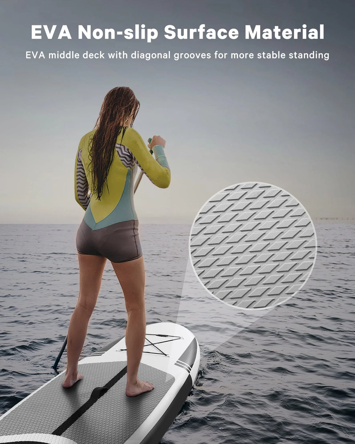 10 Ft. Inflatable Stand up Paddle Board with Backpack V200