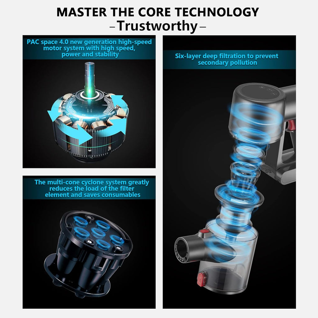 Cordless Stick Vacuum Cleaner with LED Display Q461687