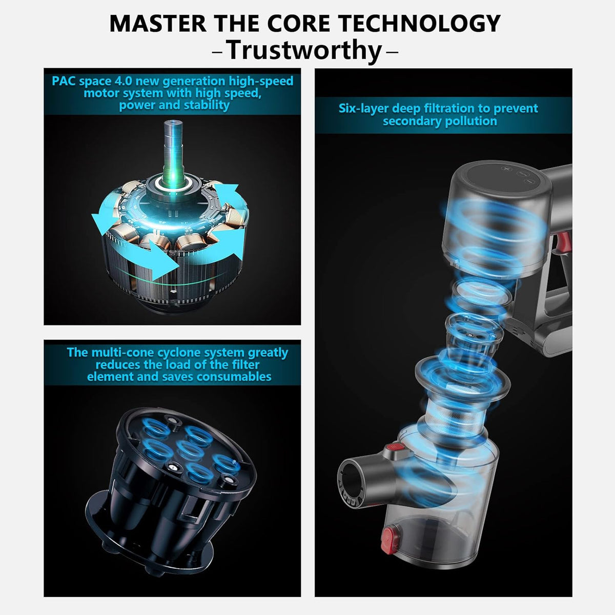 Cordless Stick Vacuum Cleaner with LED Display Q461687