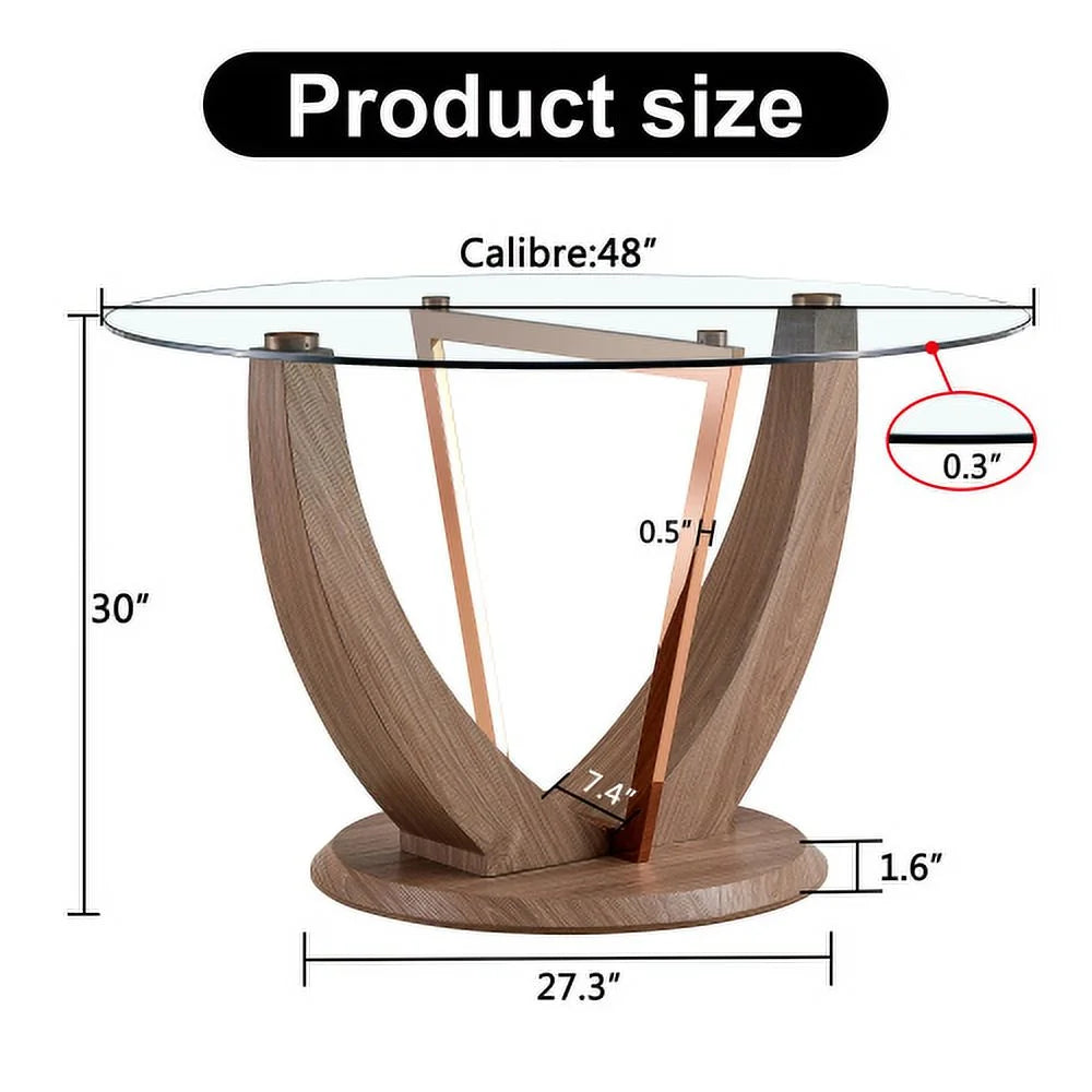 Tempered Glass Dining Table 48 Inches G91426