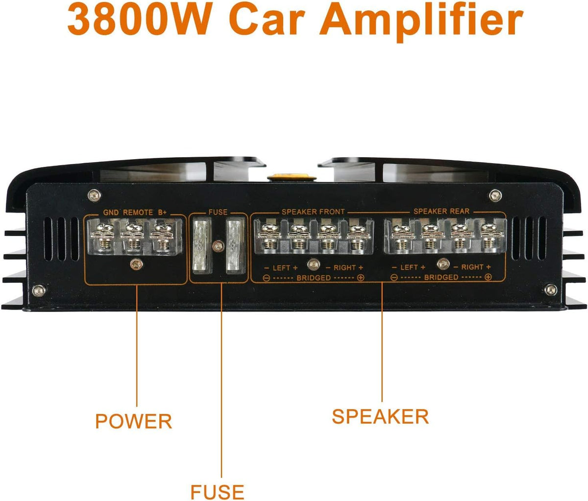 12V 4 Channel Car Audio Amplifier Aluminum Alloy Pack of 2 P141104