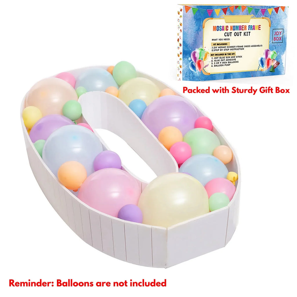 Number Balloon Marquee Numbers 0 Pre-Cut Kit Cardboard Light Up Mosaic Foam Board Z207