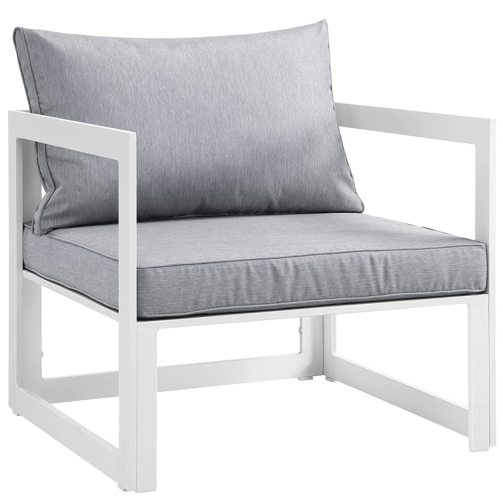 White Gray 10 Piece Outdoor Patio Sectional Sofa Set U485498