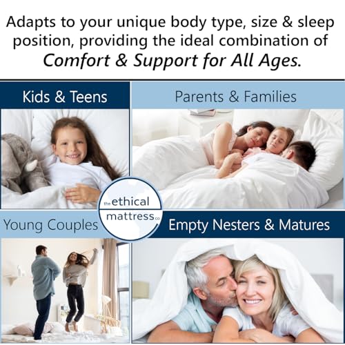 10" Hybrid Mattress with Organic Cotton, Wool, Latex & Pocketed Coils - Queen Size V9152