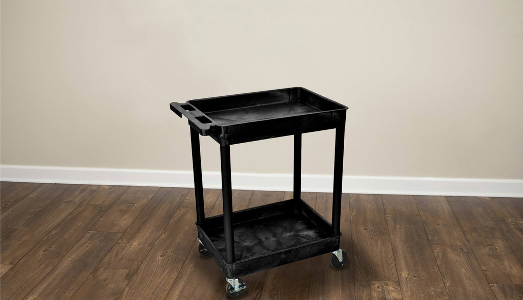 Black 2 Shelves Utility Cart N53506