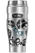 Harry Potter Hogwarts Stamp Collage Stainless Steel Travel Tumbler, Vacuum insulated & Double Wall, 16oz S54129