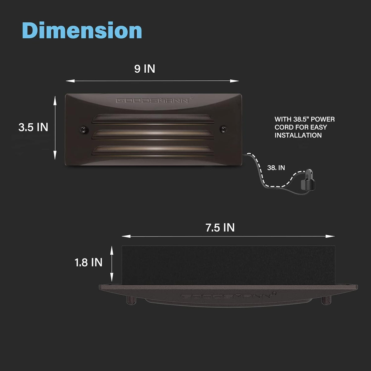 Low Voltage LED Step Light 1.2W 3000K Warm White A29362