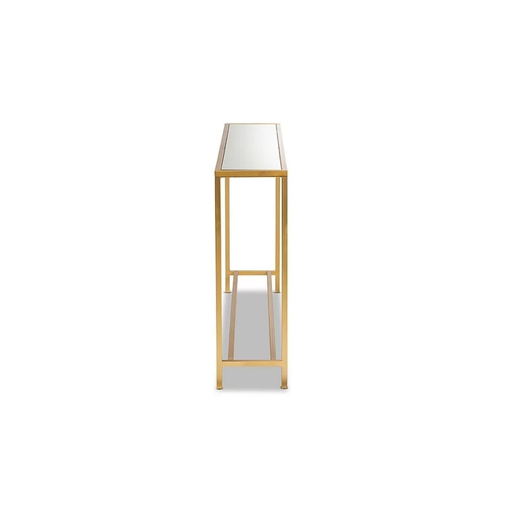Gold Mirrored Glass Console Table M411