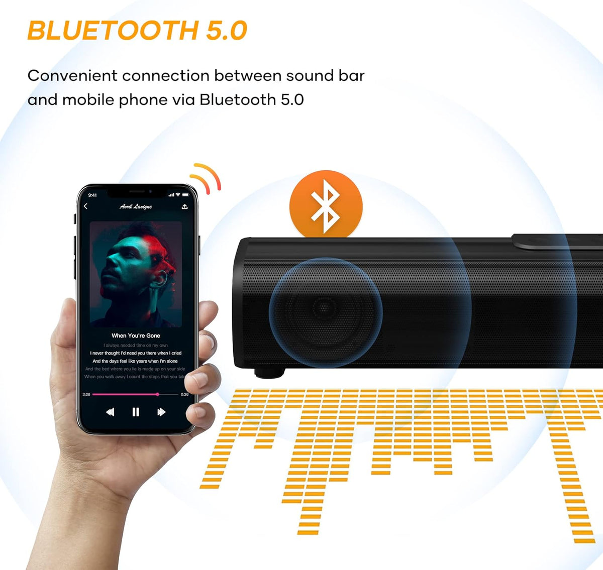 60W 16-Inch Bluetooth Sound Bar T260