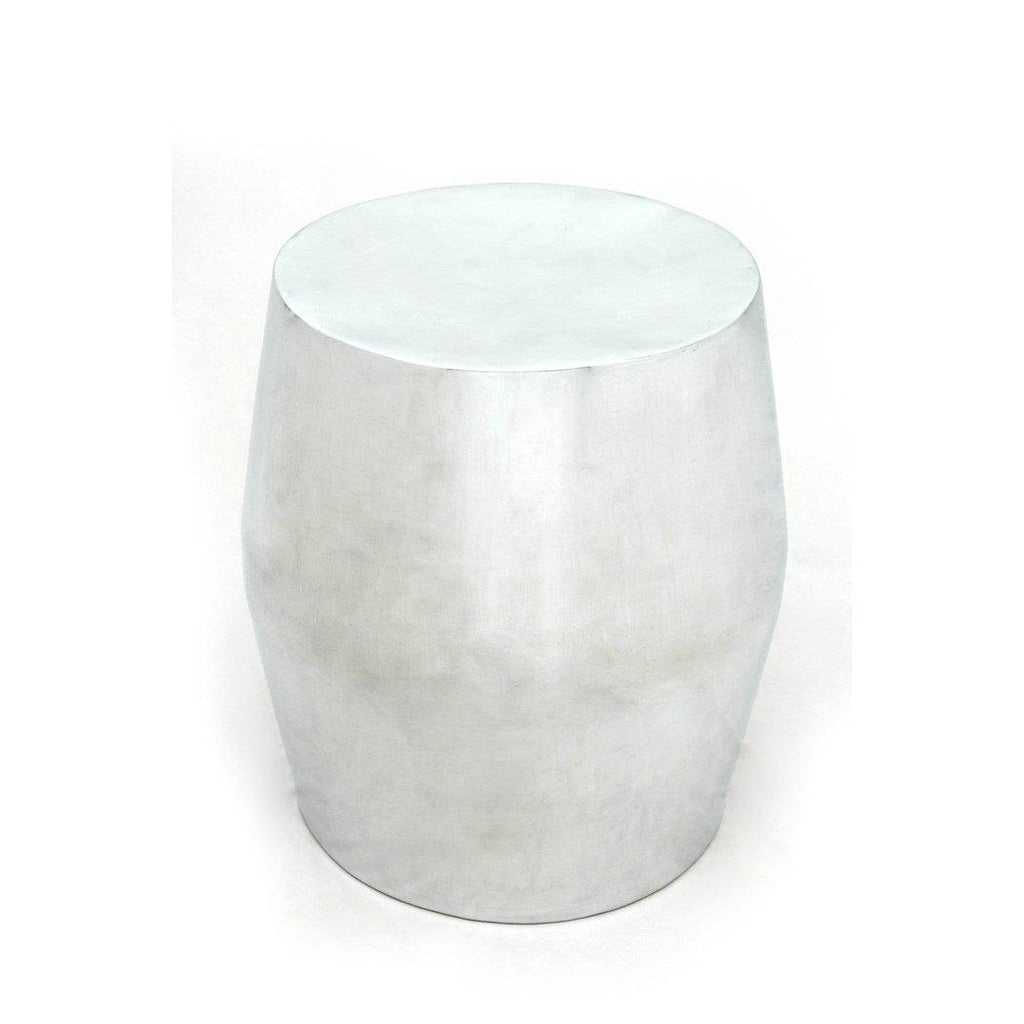 Round End Table in Polished Cast Aluminum Q436905