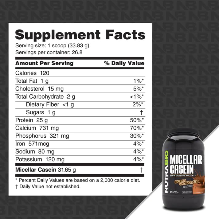 2 lbs Alpine Vanilla Micellar Casein Protein Powder P693279