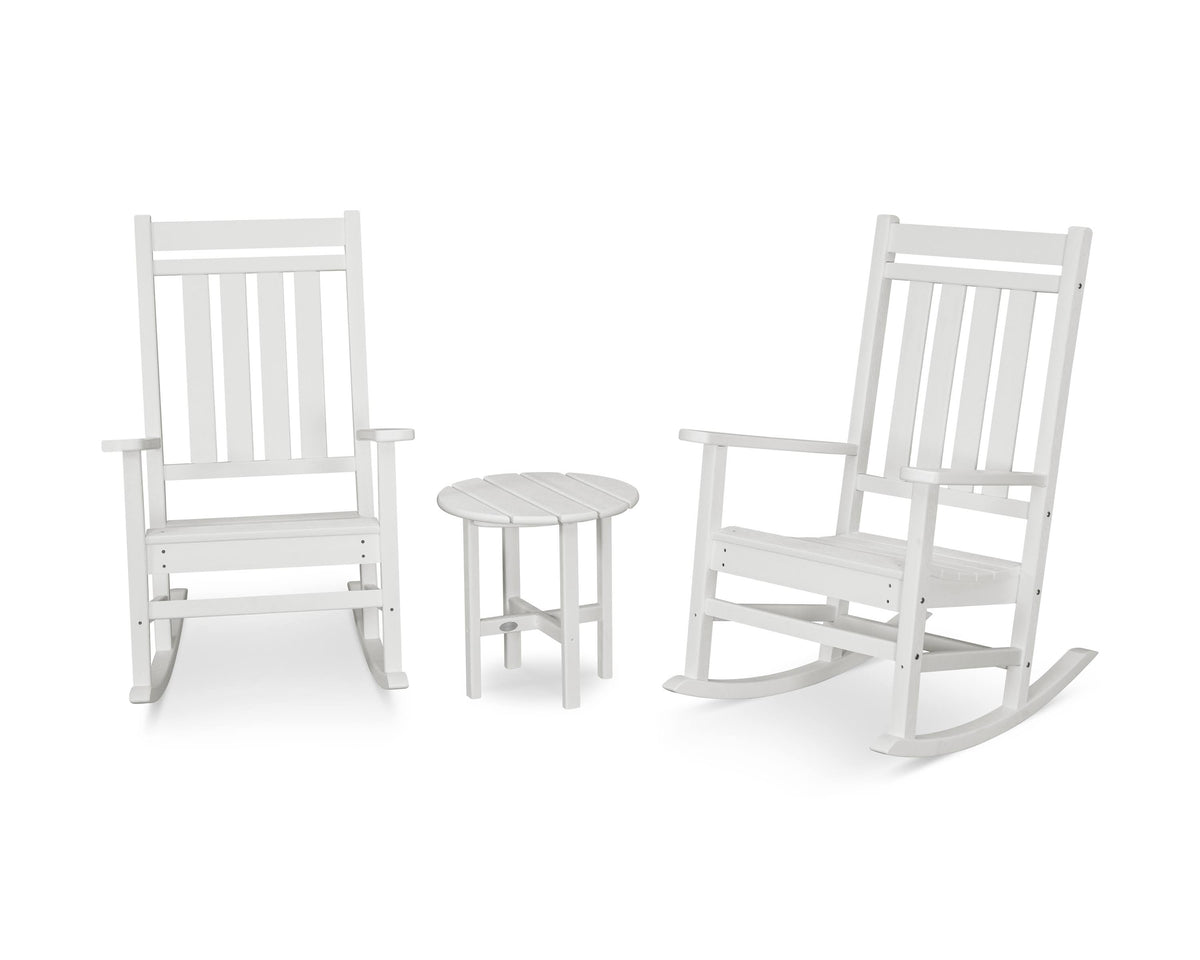 Vintage White 3-Piece Rocking Chair Set D171