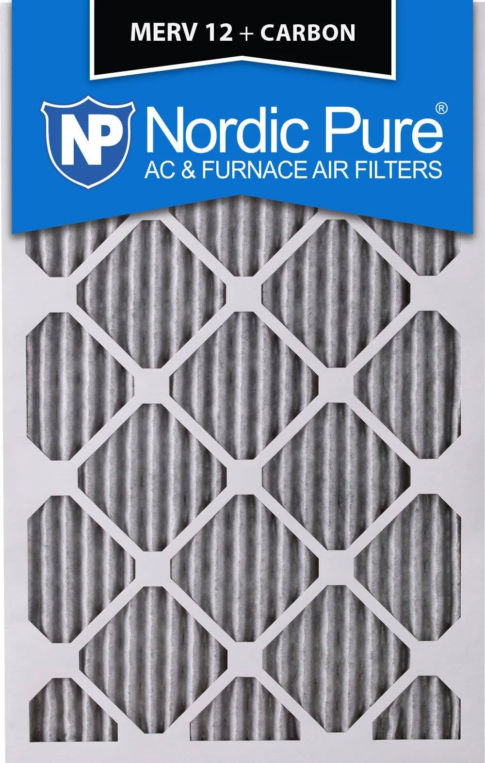 10x24x1 MERV 12 Pleated Carbon Air Filters 6 Pack O6173