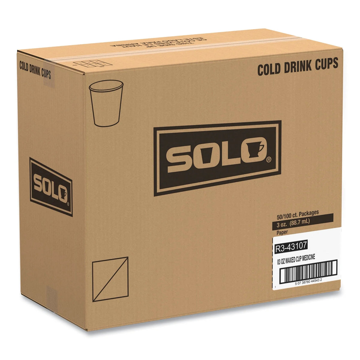 3 oz White/Blue Paper Cups G49420
