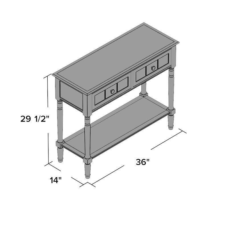 Cream 2-Drawer Console Table O133