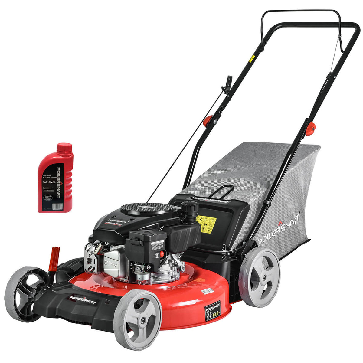 21-Inch 144cc 3-in-1 Walk-Behind Push Lawn Mower with Rear Bag K8340