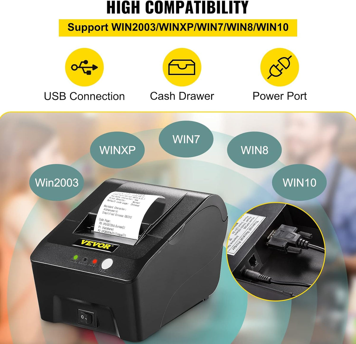 58mm Thermal Receipt Printer with USB Port S8130