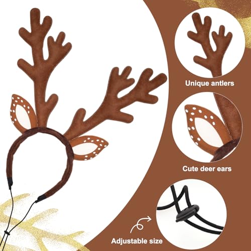 Adjustable Christmas Reindeer Antlers Pet Headband X96602