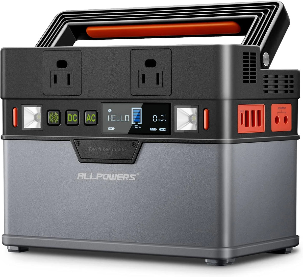 288Wh 300W Portable Power Station with 100W Foldable Solar Panel D9809