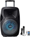 8'' Portable Bluetooth Speaker with Woofer & Tweeter, LED Lights, Pack of 2 U52672