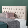 Upholstered Metal Headboard Taupe Full B91296