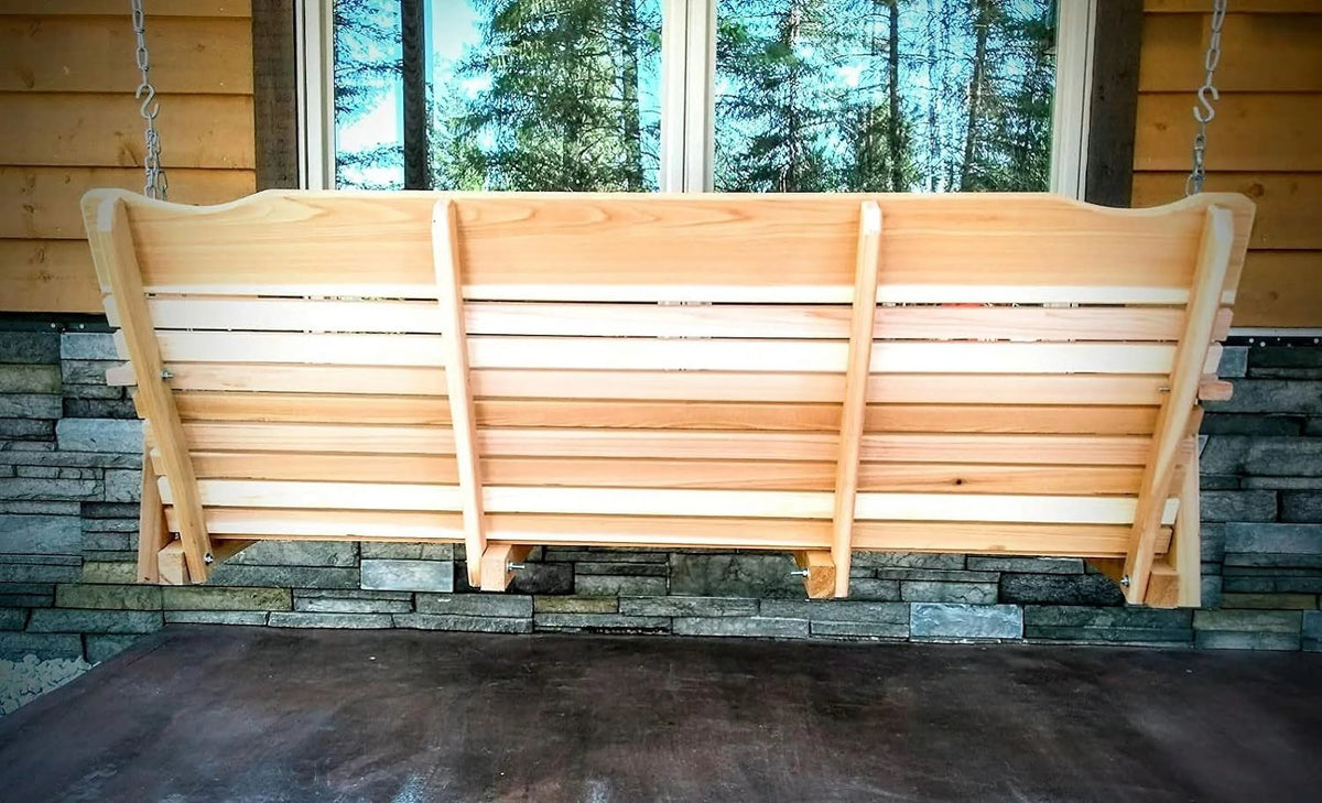 5 Foot Natural Cedar Porch Swing with Chain P7613