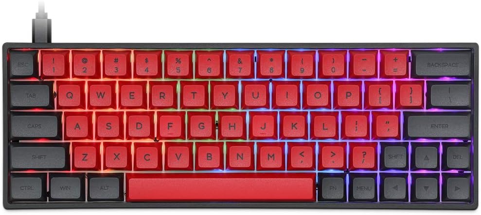 60% Mechanical Keyboard, RGB LED Backlit, Gateron Optical Switch, USB Wired Gaming Keyboard V2813
