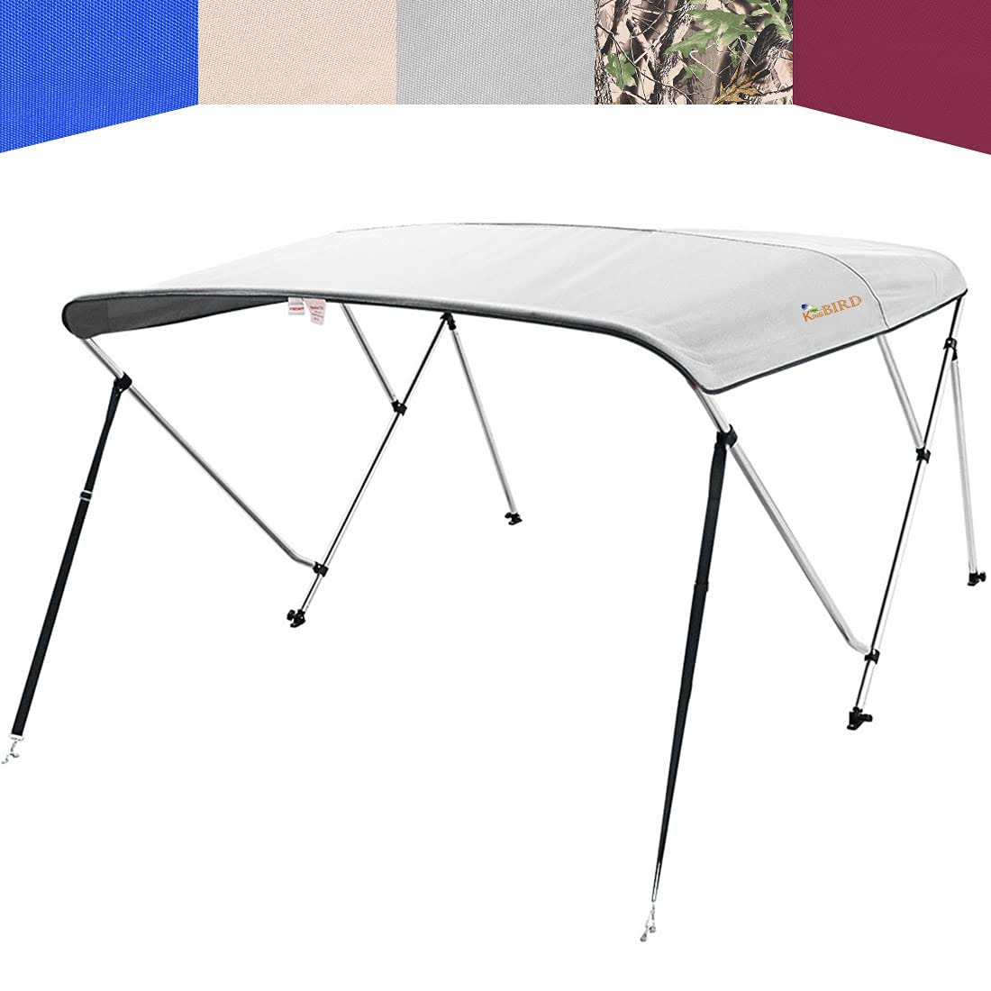 3 Bow Waterproof Boat Canopy with Rear Support I2947