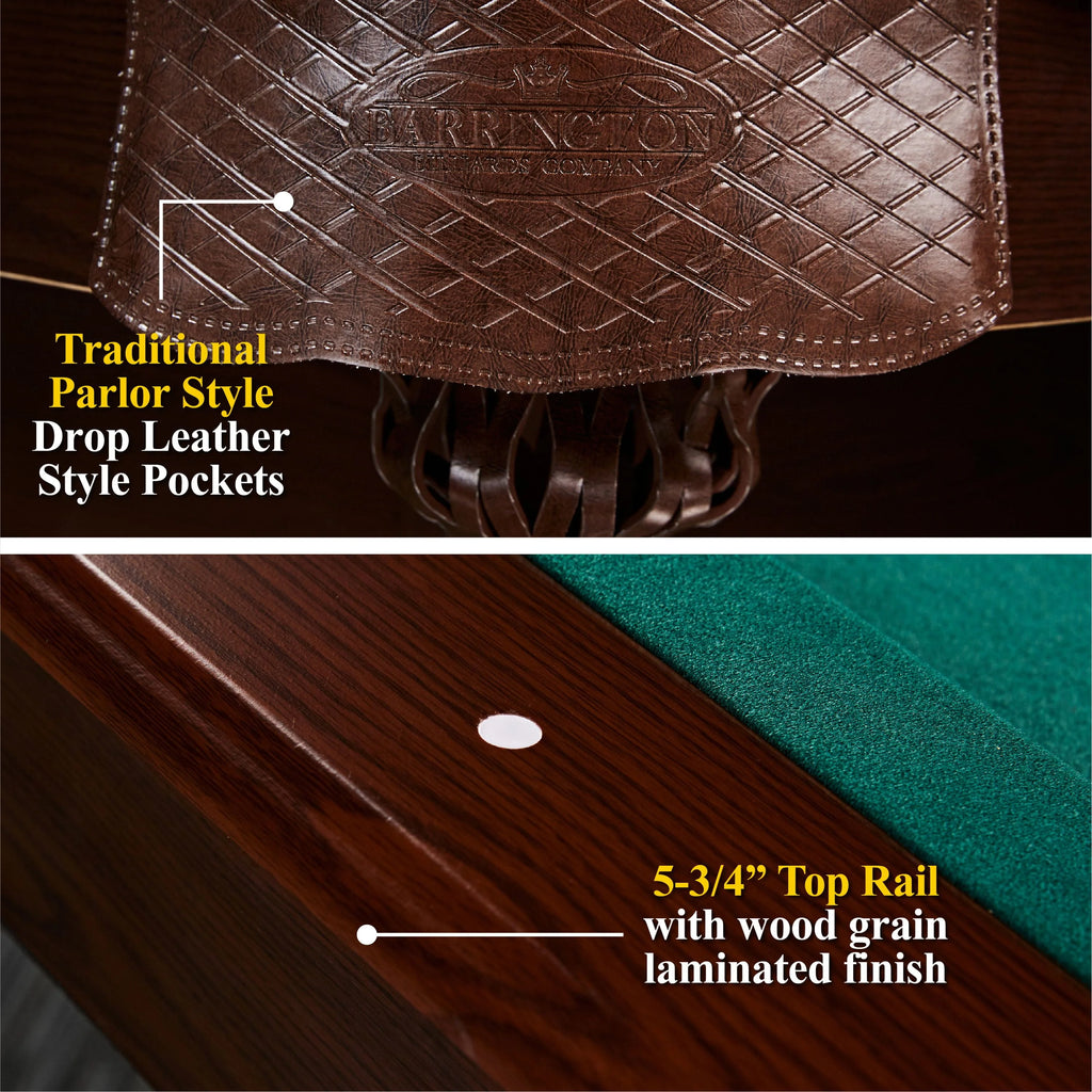 Burgundy Pool Table with Cue Rack and Dartboard Set K576915