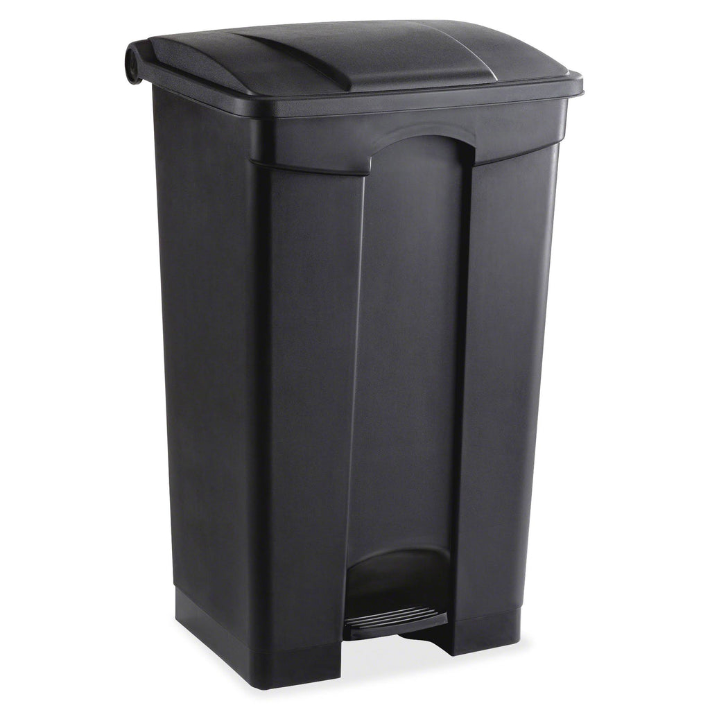 Black Plastic Trash Can with Foot Pedal T696