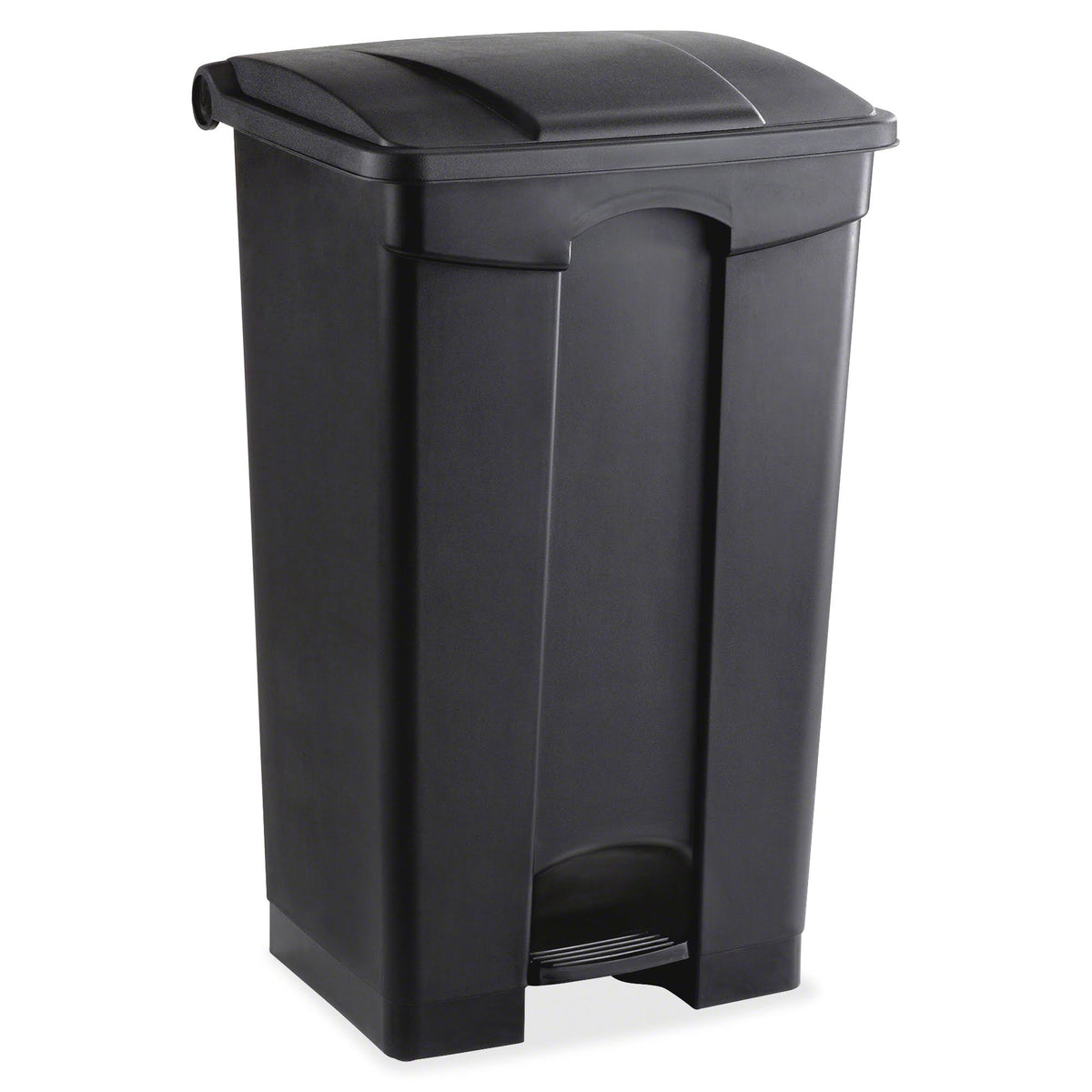 Black Plastic Trash Can with Foot Pedal T696