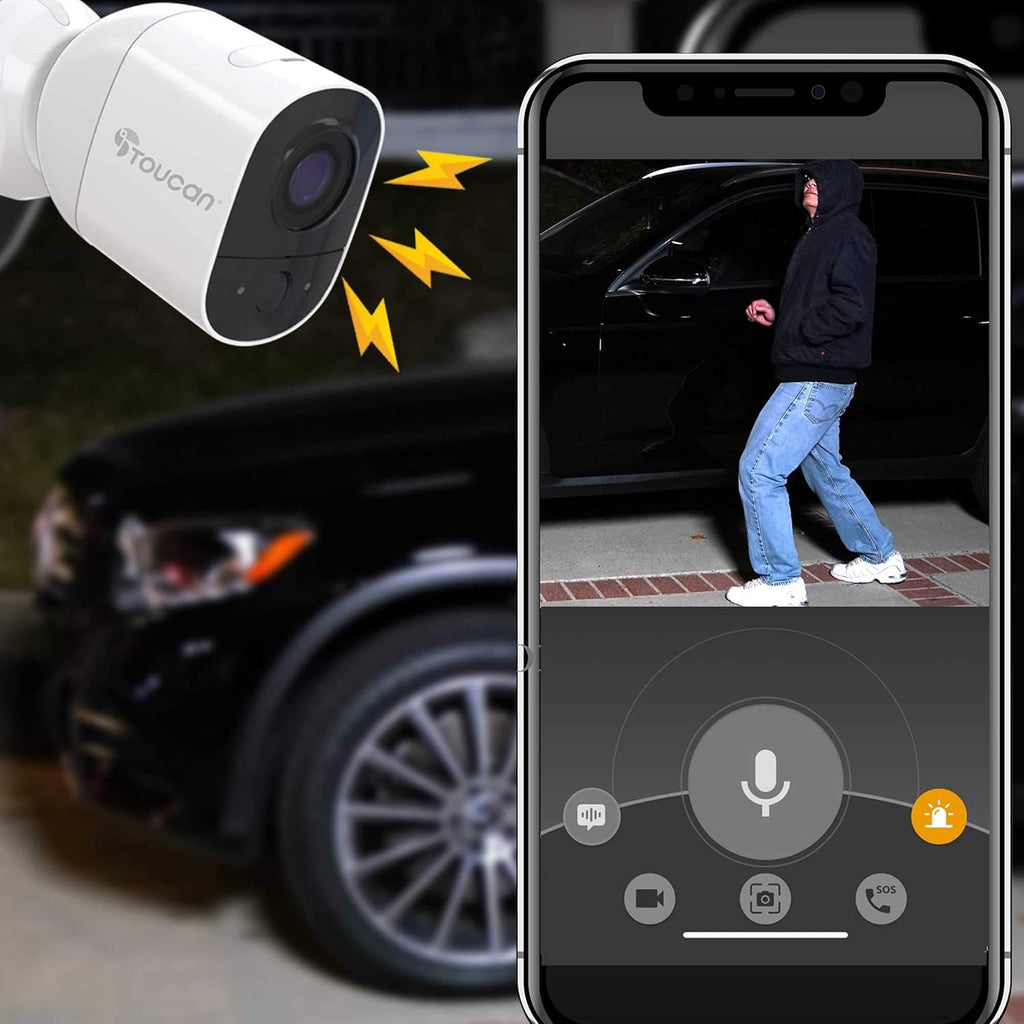 Wireless Battery Powered Security Camera, 1080P, Night Vision, 2-Way Audio C536